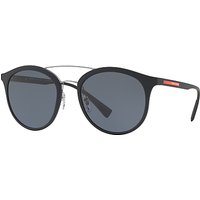 Prada Linea Rossa PS 04RS Polarised Oval Sunglasses - Black