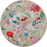 PiP Studio Floral 2.0 Hummingbird Plate, Dia.32cm - Khaki