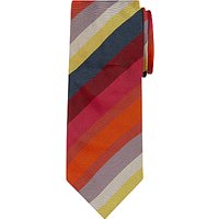 Paul Smith Made In Italy Silk Stripe Tie - Red/Multi
