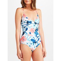 Seafolly Tropical Vacay Wrap Front Swimsuit - White