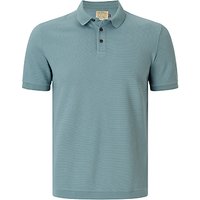 JOHN LEWIS & Co. Knitted Texture Polo Shirt - Blue