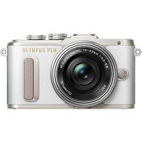 Olympus PEN E-PL8 Compact System Camera With 14-42mm EZ Lens, HD 1080p, 16.1MP, 3 LCD Touch Screen - White