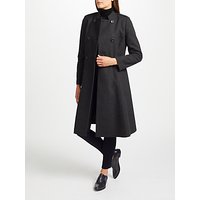 John Lewis Military Fit And Flare Coat - Charcoal