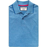 Thomas Pink Birch Plain Classic Fit Polo Shirt - Blue/White