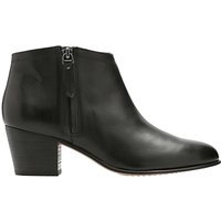 Clarks Maypearl Alice Block Heeled Ankle Boots - Black
