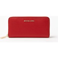 MICHAEL Michael Kors Jet Set Travel Leather Continental Purse - Bright Red