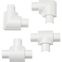 D-Line ABS Plastic White Trunking Accessories (W)16mm Pack Of 4 - 5060125596272