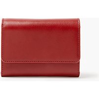 John Lewis Ellie Small Leather Foldover Purse - Red