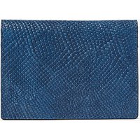 John Lewis Khloe Leather Card Holder - Blue