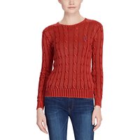 Polo Ralph Lauren Cable-Knit Cotton Jumper - Faded Red