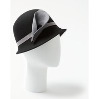John Lewis Wool Felt Cloche Hat, One Size - Black