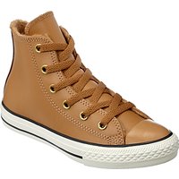Converse Chuck Taylor All Star Leather Hi-Top Trainers - Tan Leather