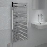 Kudox Silver Towel Warmer (H)1100mm (W)500mm - 5060235340338