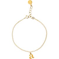 Dogeared 14ct Gold Plated Sterling Silver Love Letter Chain Bracelet - A