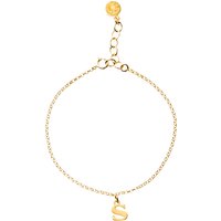 Dogeared 14ct Gold Plated Sterling Silver Love Letter Chain Bracelet - S