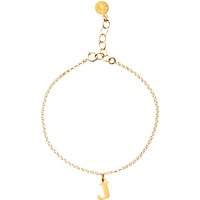 Dogeared 14ct Gold Plated Sterling Silver Love Letter Chain Bracelet - J