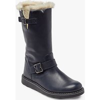John Lewis Children's Leia Shearling Boots - Navy