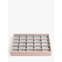 Stackers Classic Criss Cross Section Jewellery Box - Blush Pink