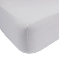House By John Lewis Cotton Rich Fitted Sheet - White
