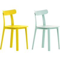 Vitra All Plastic Chair, Set Of 2 - Ice Grey & Buttercup