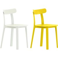 Vitra All Plastic Chair, Set Of 2 - White & Buttercup