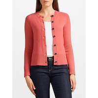 Collection WEEKEND By John Lewis Cashmere Lofty Crew Cardigan - Coral
