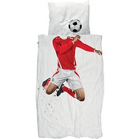 Snurk Footballer Duvet Cover And Pillowcase Set, Single - Red