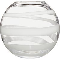 John Lewis Spiral Globe Vase, 16cm - Clear/White