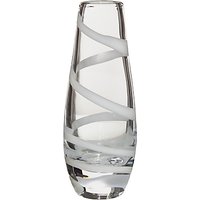 John Lewis Spiral Bud Vase, 15.5cm - Clear/White