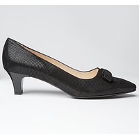 Peter Kaiser Saris Pointed Toe Bow Court Shoes - Black Lizard