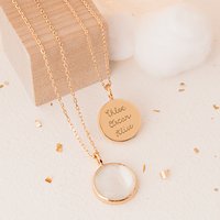 Merci Maman Personalised Freya Pendant Necklace - Gold