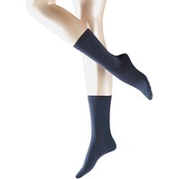 Falke Soft Merino Blend Ankle Socks - Dark Blue Melange