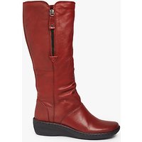 John Lewis Designed For Comfort Rook Knee High Boots - Red
