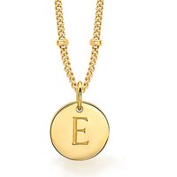 Missoma 18ct Gold Vermeil Initial Pendant Necklace - E