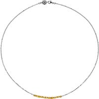 Dower & Hall Sterling Silver Kubes Row Necklace - Silver/Gold