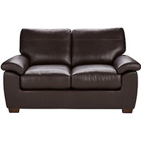 John Lewis Camden Leather Small 2 Seater Sofa, Dark Leg - Matera Chocolate