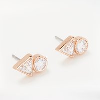 Kate Spade New York Cubic Zirconia Triangle Stud Earrings - Rose Gold