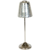Culinary Concepts Smoked Glass Tea Light Holder Medium Lamp - Silver