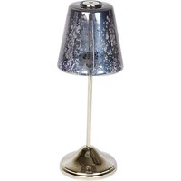 Culinary Concepts Smoked Glass Tea Light Holder Small Lamp - Silver/Grey