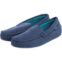 Totes Sueduette Moccasin Slippers - Navy