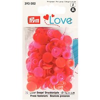 Prym Press Snap Colour Fasteners, 12mm, Pack Of 30 - Red
