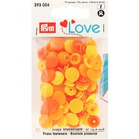 Prym Press Snap Colour Fasteners, 12mm, Pack Of 30 - Orange/Yellow