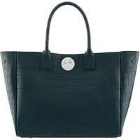 Hill And Friends Happy Leather Tote Bag - Bottled Green