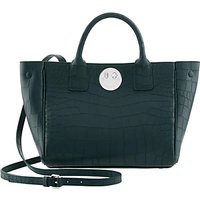 Hill And Friends Happy Mini Leather Tote Bag - Bottled Green