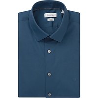 Calvin Klein Stretch Poplin Slim Fit Shirt - Mid Blue