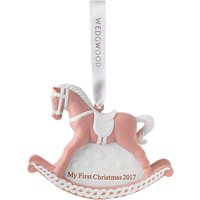 Wedgwood 'My First Christmas 2017' Christmas Bauble - Pink