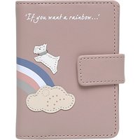 Radley Rainbow Leather Card Holder - Pale Pink
