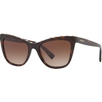 Valentino VA4022 Studded Cat's Eye Sunglasses - Tortoise/Brown Gradient