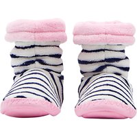 Joules Children's Padabout Stripe Slippers - Pink