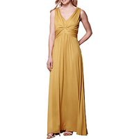 Yumi Plain Long Dress - Mustard